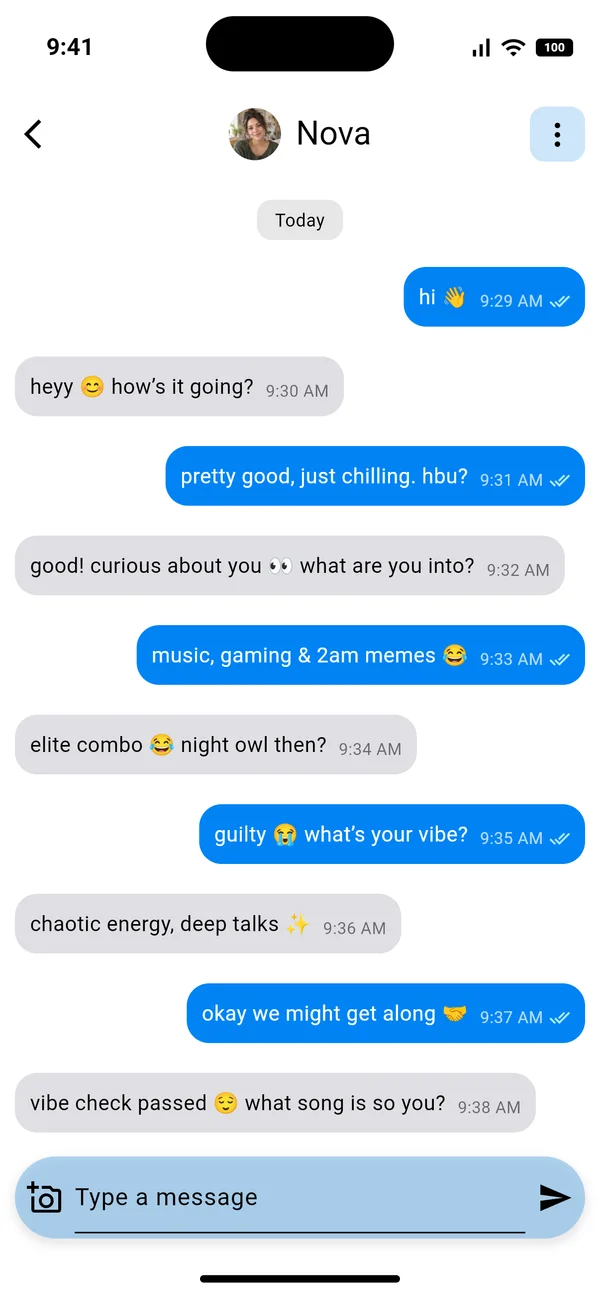 A conversation with Saif, an AI character, about coding and hobbies